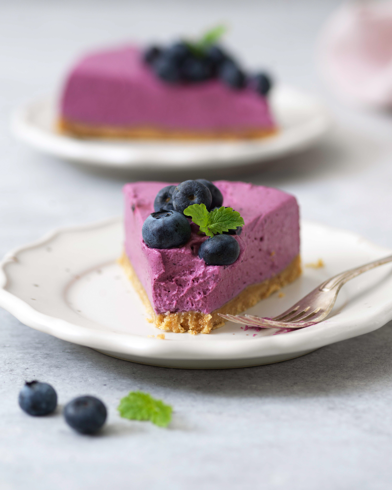 blåbärscheesecake utan ugn